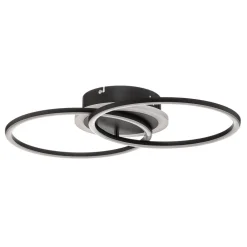 Venida LED-loftlampe i ring-design, sort^Reality Leuchten Outlet