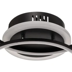 Venida LED-loftlampe i ring-design, sort^Reality Leuchten Outlet