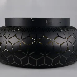 Reality Leuchten Ventilator med lys Bidar, sort/guld, DC, støjsvag, fjernbetjening