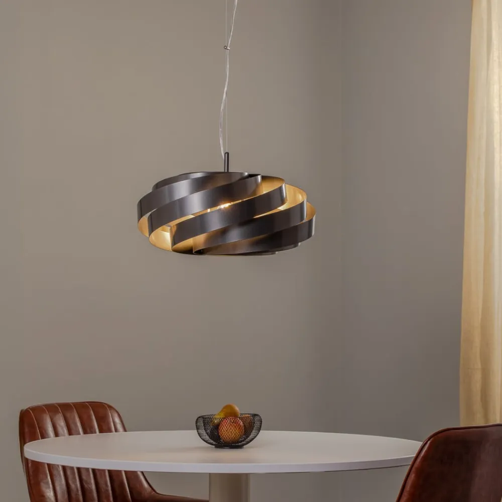 Euluna Vento hængelampe, antracit, Ø 50 cm