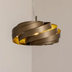 Vento hængelampe, kaffebrun, Ø 50 cm^Euluna Hot