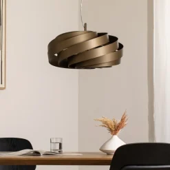 Vento hængelampe, kaffebrun, Ø 50 cm^Euluna Hot