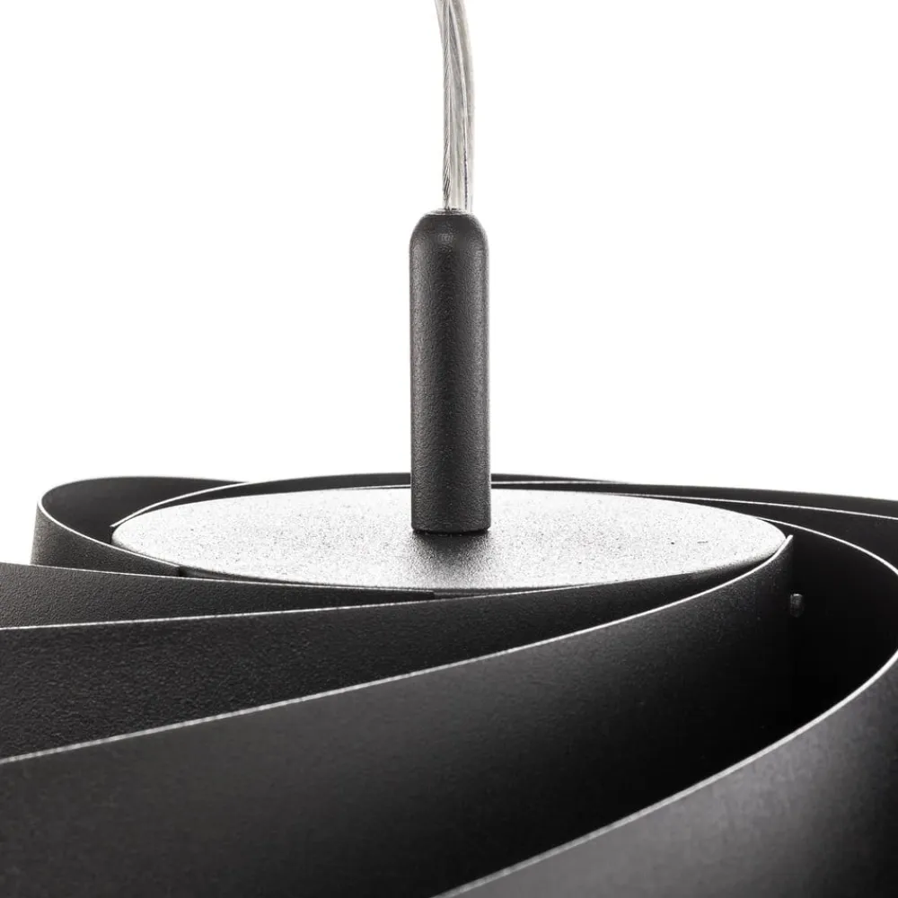 Domiluce Gang|Pendellamper>Vento hængelampe, sort, Ø 50 cm, metal, E27