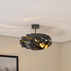 Vento loftlampe, antracit, Ø 50 cm^Euluna Hot