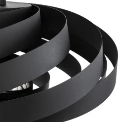 Vento loftlampe, sort, Ø 50 cm, metal, E27^Domiluce New