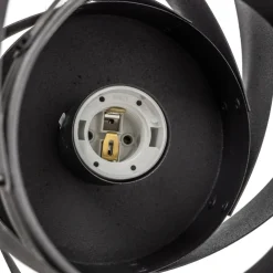 Vento loftlampe, sort, Ø 50 cm, metal, E27^Domiluce New