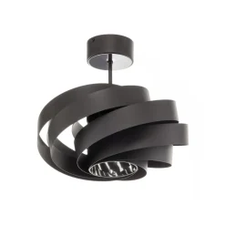 Domiluce Vento loftlampe, sort, Ø 40 cm, metal, E27