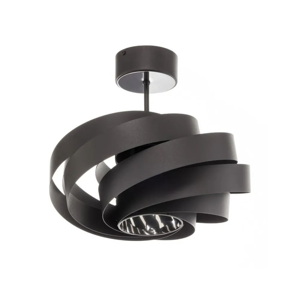 Domiluce Vento loftlampe, sort, Ø 40 cm, metal, E27