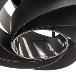 Domiluce Vento loftlampe, sort, Ø 40 cm, metal, E27