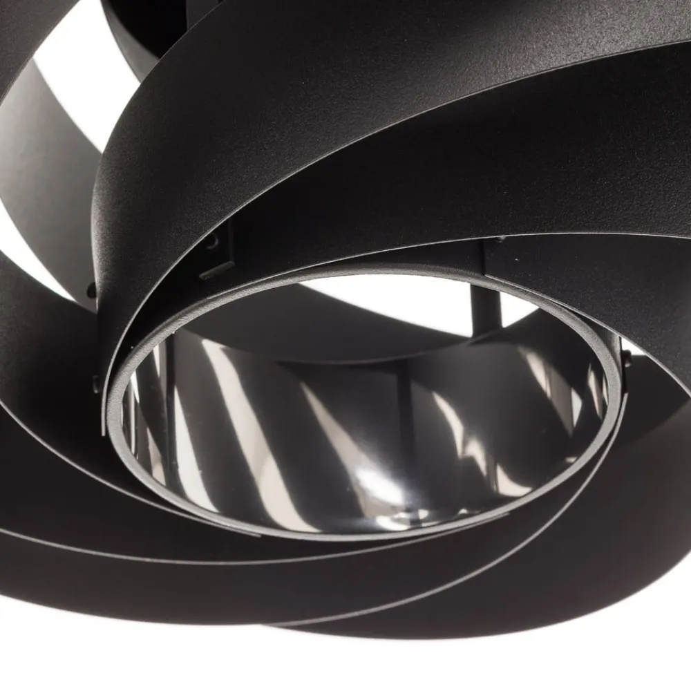 Domiluce Vento loftlampe, sort, Ø 40 cm, metal, E27