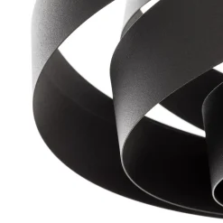 Domiluce Vento loftlampe, sort, Ø 40 cm, metal, E27