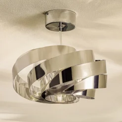 Euluna Loftlamper>Vento loftslampe, krom nikkelfarvet, Ø 40 cm, metal