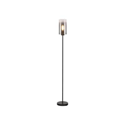 Freelight Gulvlamper>Ventotto gulvlampe, sort/røget, højde 165 cm, metal/glas