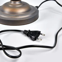 Verda iøjnefaldende banklampe med fod i antikbrun^Clayre&Eef Outlet