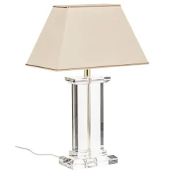 Veronique bordlampe, bred fod, creme/guld^ORION Hot