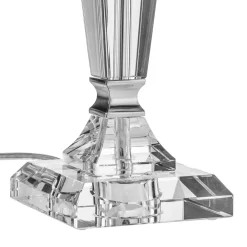 Veronique bordlampe, smal fod, hvid/krom^ORION Online