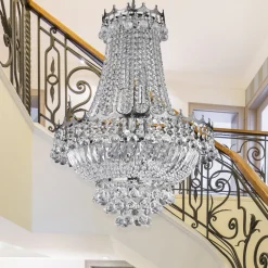 Versailles krystal-lysekrone, krom, 55 cm^Searchlight Sale