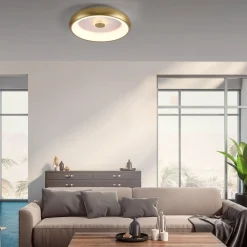 JUST LIGHT. GmbH Loftlamper>Vertigo LED-loftslampe, CCT, Ø 46,5 cm, messing