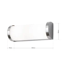 ORION VETI væglampe til badeværelset 25,5 cm i nikkel