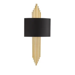 Opviq Væglampe 616-A, sort med gyldne stænger