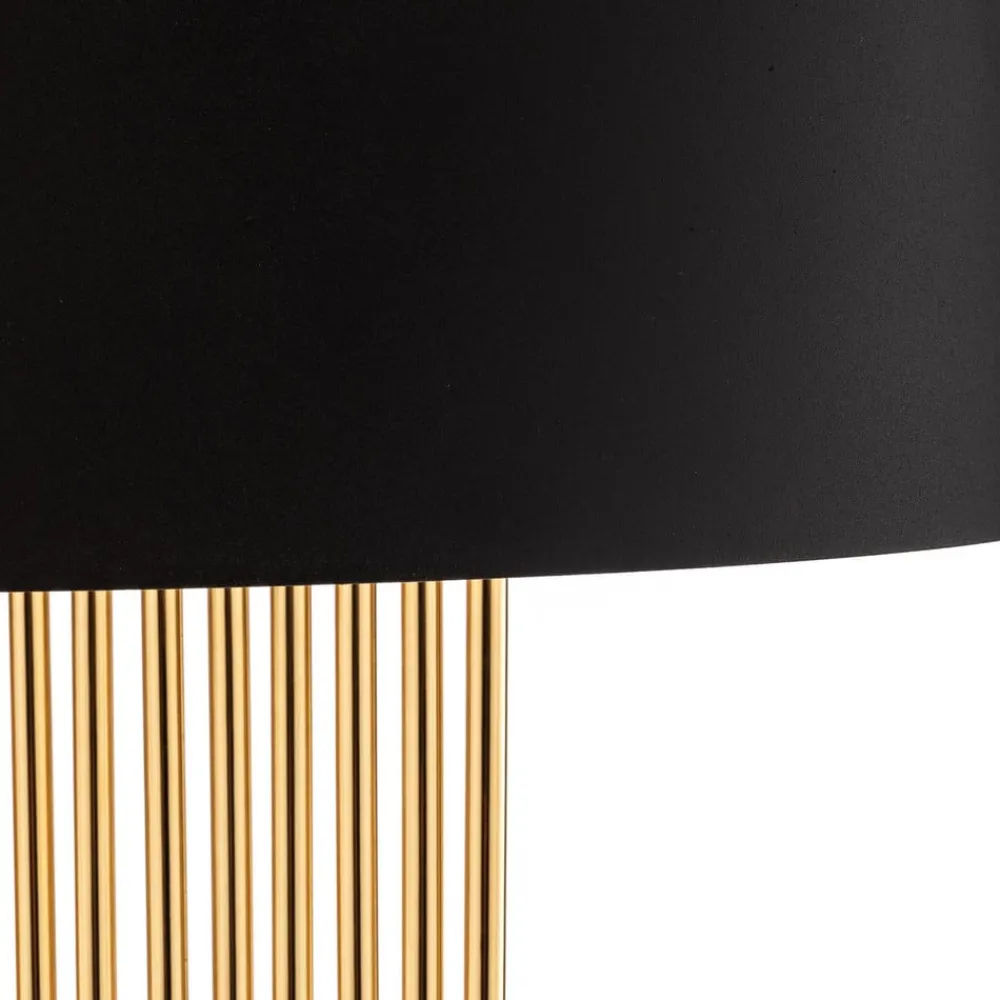 Opviq Væglampe 616-A, sort med gyldne stænger