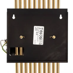 Opviq Væglampe 616-A, sort med gyldne stænger