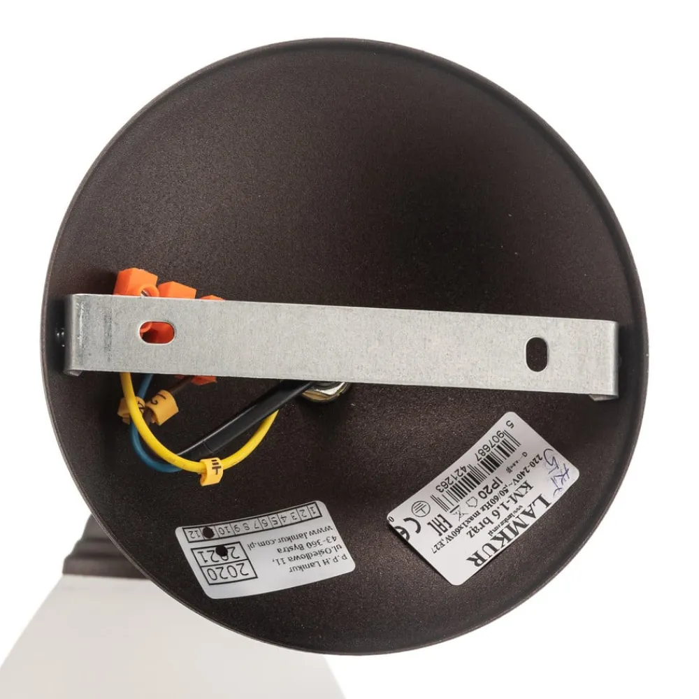 Lamkur Væglampe Adoro med glasskærm, brun