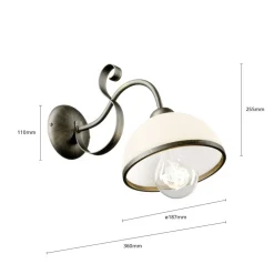 Luminex Væglampe Antica i landlig stil, 1 lyskilde