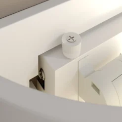 Væglampe Azriel i gips, hvid, halvrund, 3 niveauer^Lindby Online