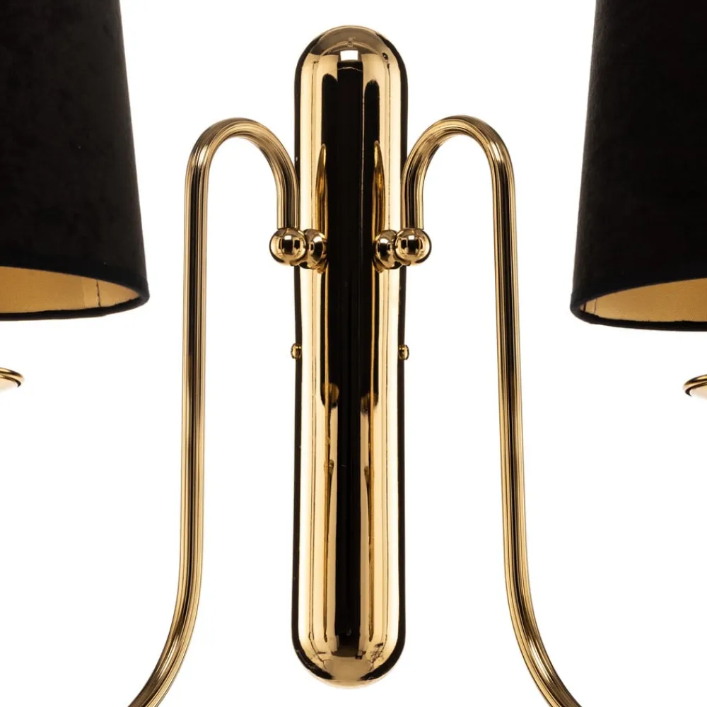 Jupiter Væglamper>Væglampe Baranio med stofskærme, 2 lyskilder