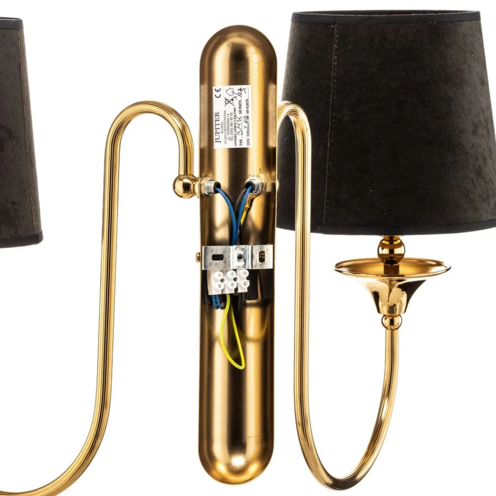 Jupiter Væglamper>Væglampe Baranio med stofskærme, 2 lyskilder