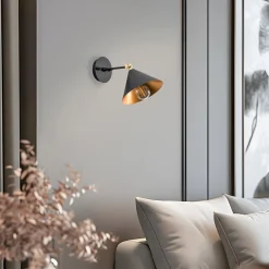 Opviq Væglampe Berceste 185-A sort/guld