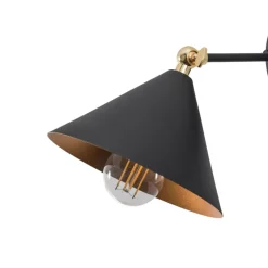 Opviq Væglampe Berceste 185-A sort/guld