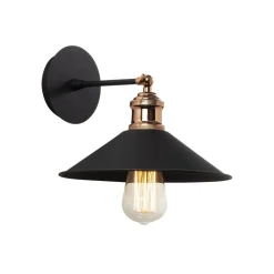 Væglampe Berceste N-663, sort/kobber, jern, Ø 24 cm^Opviq New