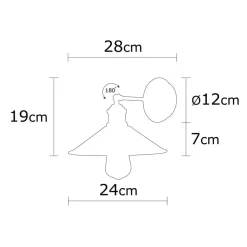Væglampe Berceste N-663, sort/kobber, jern, Ø 24 cm^Opviq New