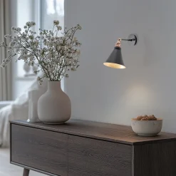 Væglampe Berceste, sort/guld, metal, højde 29 cm^Opviq Online