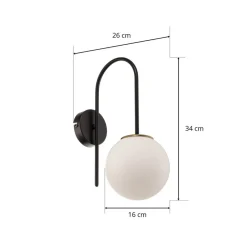 Væglampe Berlin sort/messing^Luminex Best
