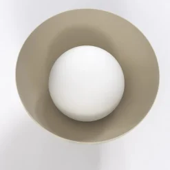 EMIBIG LIGHTING Væglampe Bibi K1, beige, stål/glas, Ø 18 cm