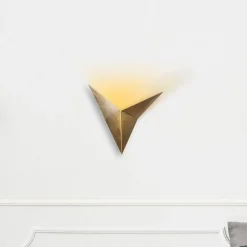 Opviq Væglamper|Væglamper>Væglampe Bird 3203, antik guld, metal, trekantet