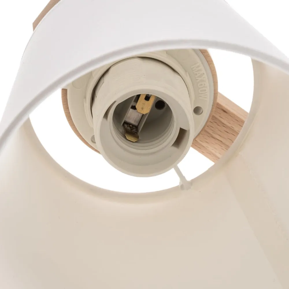 Lamkur Væglamper|Væglamper>Væglampe Canditia i træ med tekstilskærm