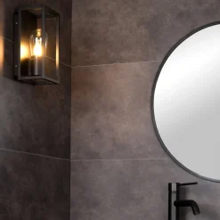 Lucide Væglampe Carlyn badeværelse sort