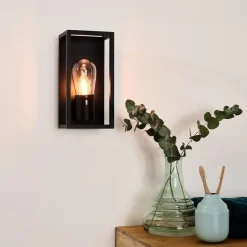 Lucide Væglampe Carlyn badeværelse sort