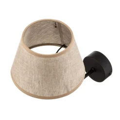 TK Lighting Væglampe Chicago med skærm i hør