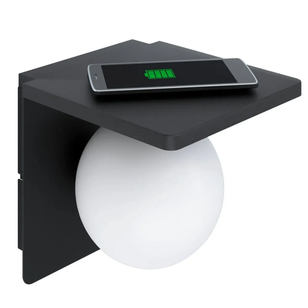 EGLO Væglampe Ciglie med QI-ladefunktion