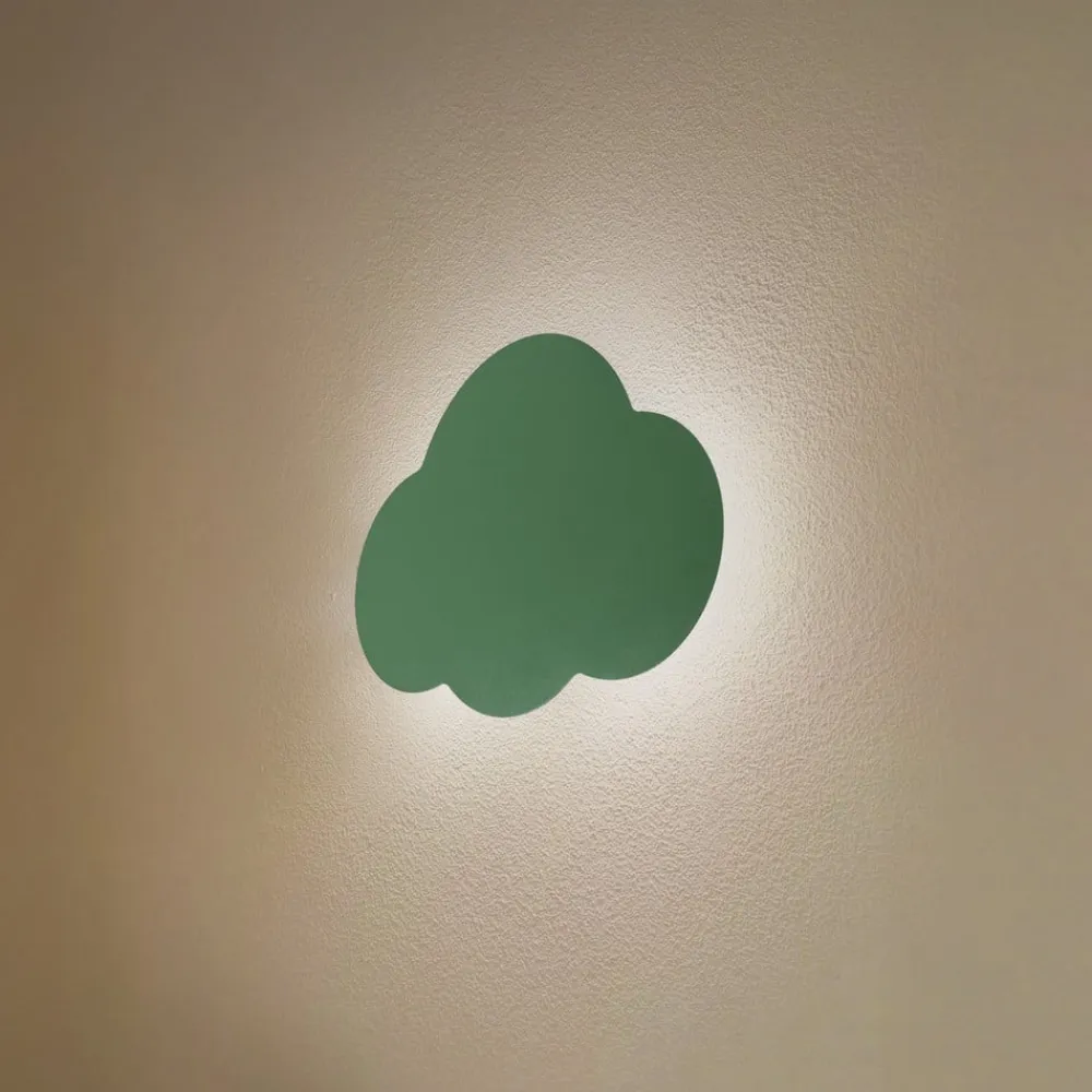 Væglampe Cloud, grøn, metal, 38 cm bred, 2 lyskilder, G9^TK Lighting Clearance