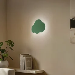 Væglampe Cloud, grøn, metal, 38 cm bred, 2 lyskilder, G9^TK Lighting Clearance