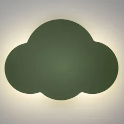 Væglampe Cloud, grøn, metal, 38 cm bred, 2 lyskilder, G9^TK Lighting Clearance