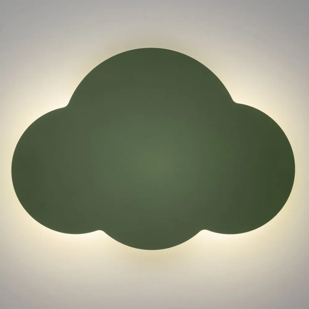 Væglampe Cloud, grøn, metal, 38 cm bred, 2 lyskilder, G9^TK Lighting Clearance