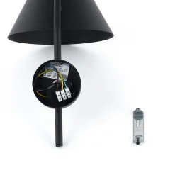 Væglampe Cono, 1 lyskilde, sort, E27^TK Lighting Online