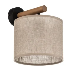 Væglampe Deva Nature, tekstil, træ^TK Lighting Hot